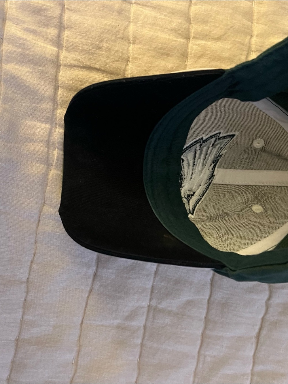 Philadelphia Eagles Unisex Adjustable Green and White Dad Baseball Hat - Picture 8 of 10